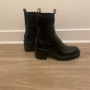 Zara Black Chunky Sock Boot - US 8